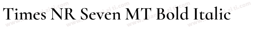 Times NR Seven MT Bold Italic 商用须授权字体转换